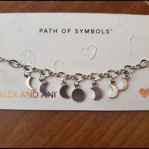Alex and Ani Sterling Silver Moon Phase Bracelet